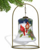 Dual Cardinals Hand Painted Mouth Blown Glass Ornament