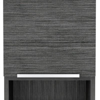 32" Smoky Gray Oak Accent Cabinet With Three Shelves