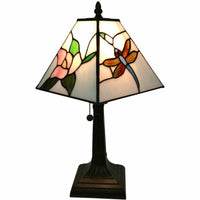 15" Tiffany Style Floral Dragonflies Table Lamp