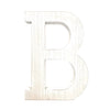 16" Distressed White Wash Wooden Initial Letter B Sculpture