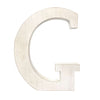 16" Distressed White Wash Wooden Initial Letter G Sculpture