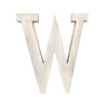 16" Distressed White Wash Wooden Initial Letter W Sculpture