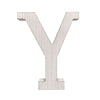 16" Distressed White Wash Wooden Initial Letter Y Sculpture