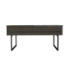 39" Onyx And Carbon Rectangular Lift Top Coffee Table With Drawer