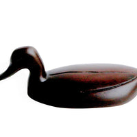 Espresso Solid Teak Wood Handmade Duck Sculpture