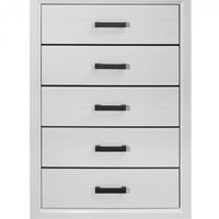 31" White Solid Wood Five Drawer Standard Chest
