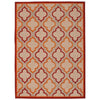 10' X 13' Red Ikat Non Skid Indoor Outdoor Area Rug