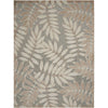 10' X 13' Natural Floral Non Skid Indoor Outdoor Area Rug