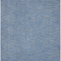 10' X 14' Blue And Grey Striped Non Skid Indoor Outdoor Area Rug