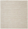 9' X 9' Ivory And Beige Square Non Skid Indoor Outdoor Area Rug