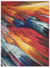 4' X 6' Burst Abstract Power Loom Non Skid Area Rug