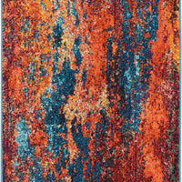 2' X 8' Atlantic Abstract Power Loom Non Skid Runner Rug