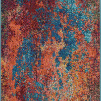 3' X 5' Atlantic Abstract Power Loom Non Skid Area Rug