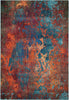 4' X 6' Atlantic Abstract Power Loom Non Skid Area Rug