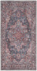 2' X 4' Red Oriental Power Loom Distressed Washable Area Rug