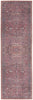 2' X 6' Brick Oriental Power Loom Distressed Washable Runner Rug