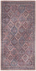 2' X 4' Maroon Oriental Power Loom Distressed Washable Area Rug