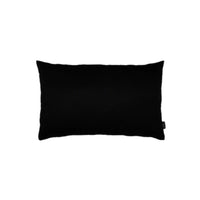 Set Of Two 12" X 20" Black Zippered Polyester Lumbar Pillow Cover