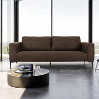 Modern 78" Brown Loveseat With Removable Cushions