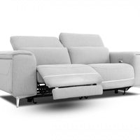 Modern Grey 84" Double Recliner Loveseat