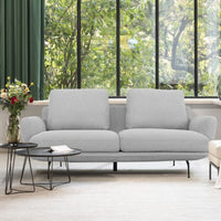 Contempo Retro 89" Light Gray Loveseat