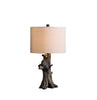 25" Black Blear in a Tree  Table Lamp With Beige Shade