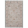 9' X 12' Beige Floral Stain Resistant Indoor Outdoor Area Rug