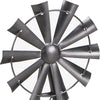 17" Gray Metal Windmill Hand Painted Sculpture