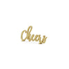 4" Gold Metal Cheers Hand Painted Sculpture