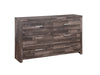 60" Dark Oak Solid Wood Six Drawer Double Dresser