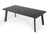 87" Black And Rose Gold Rectangular Dining Table