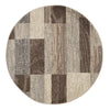 8' Round Slate Round Patchwork Power Loom Stain Resistant Area Rug