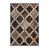 2' X 3' Chocolate Quatrefoil Power Loom Distressed Stain Resistant Area Rug