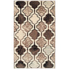 3' X 5' Ivory Quatrefoil Power Loom Distressed Stain Resistant Area Rug