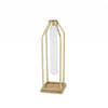 12" Gold And Clear Contemporary Glass Tube