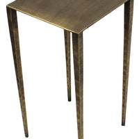 24" Brass Iron Square End Table