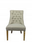 28" Taupe 100% Polyester And Natural Solid Color Side Chair