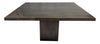 72" Antique Brown Square Solid Wood Dining Table