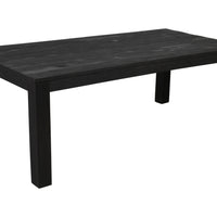 84" Dark Gray Rectangular Solid Wood Dining Table