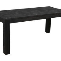 72" Dark Gray Rectangular Solid Wood Dining Table