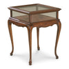 25" Dark Brown Glass Rectangular End Table