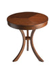 26" Medium Brown Manufactured Wood Round End Table