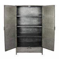 36" Silver Iron Drawer Combo Dresser