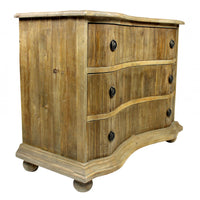 44" Natural Solid Wood Three Drawer Standard Dresser