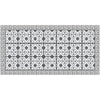 2' X 4' Dark Gray And White Tile Printed Vinyl Area Rug with UV Protection