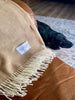 Camel Woven Wool Reversable Throw