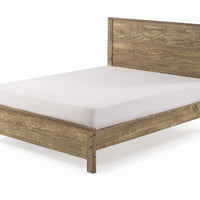 Walnut Brown Solid Wood Queen Bed Frame