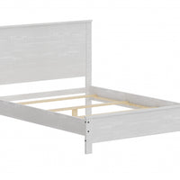 White Solid Wood Full Double Bed Frame