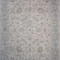 9' X 12' Cream Southwestern Power Loom Stain Resistant Area Rug