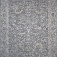 8' X 10'  Blue Gray Southwestern Floral Stain Resistant Area Rug